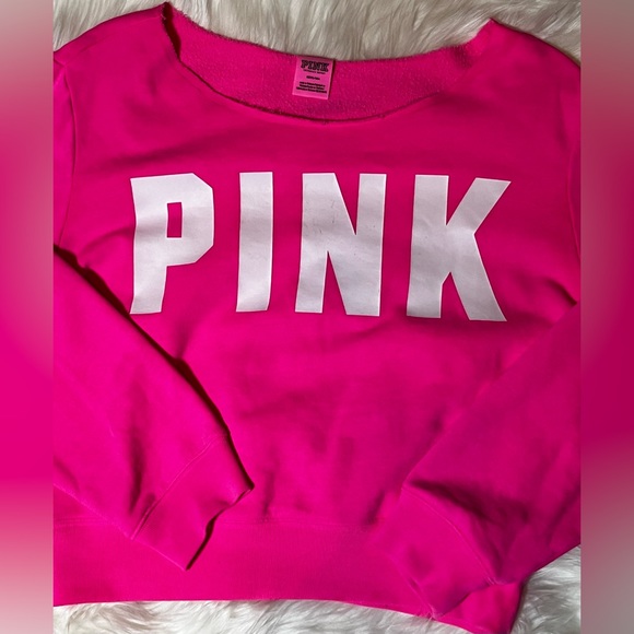 PINK VS Everyday Lounge Off The Shoulder Sweatshirt - Picture 6 of 9